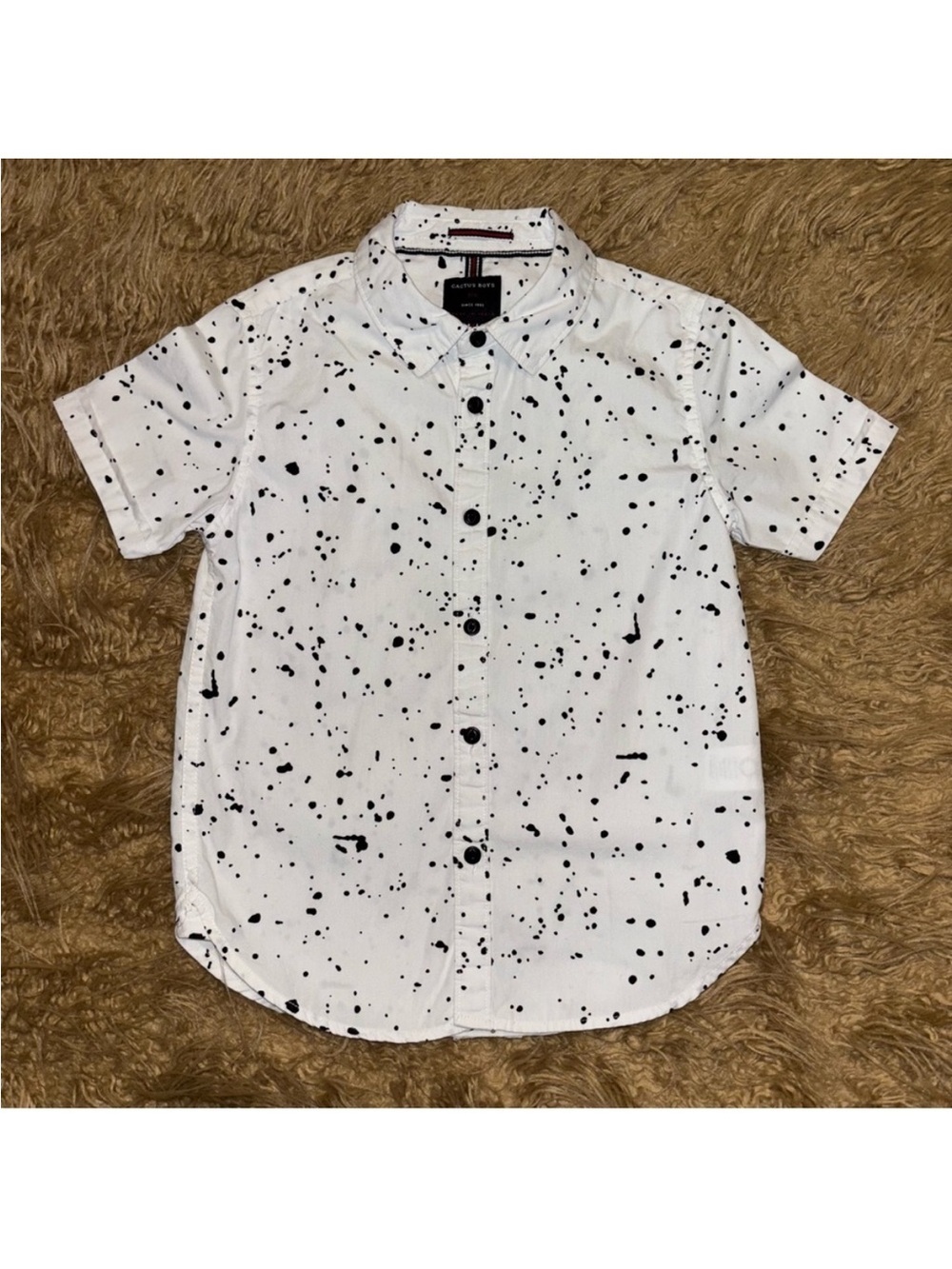 Cactus White and Black Patterned Casual Shirt